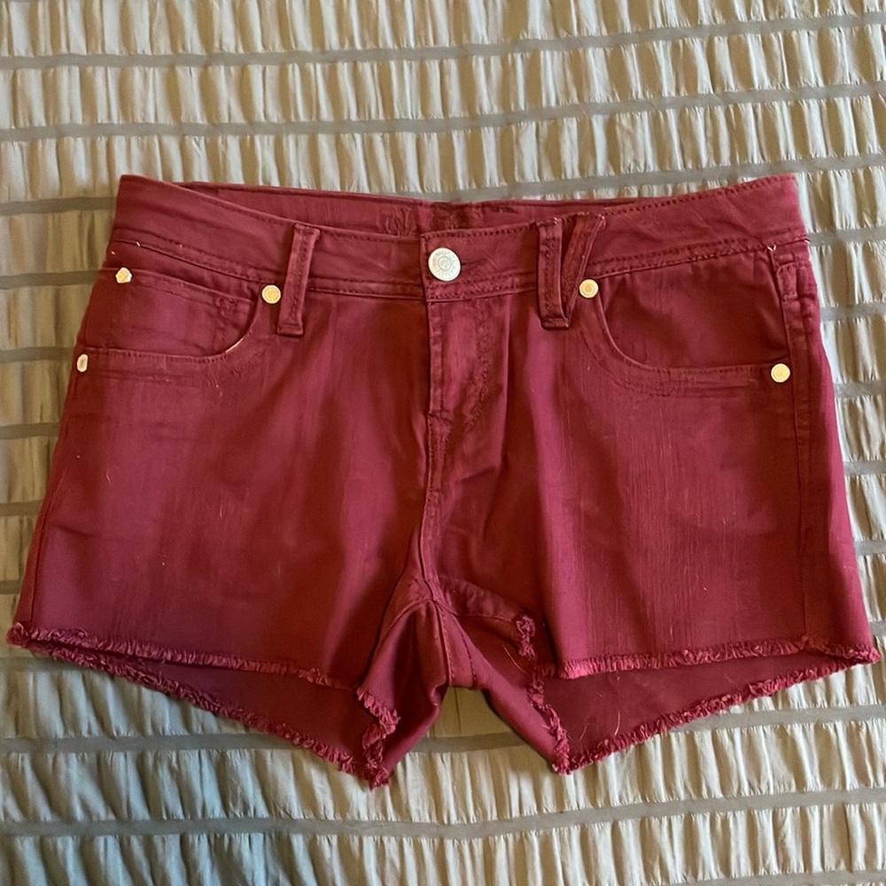 Wallflower Women's Red Jean Shorts